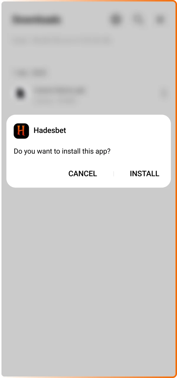 Launch the installer for the Hadesbet PWA to complete the setup on your Android smartphone or tablet.