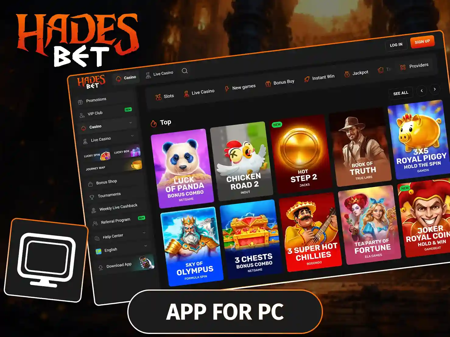 Install the Hadesbet app for PC to access a dedicated and secure betting platform on your Windows or macOS device.