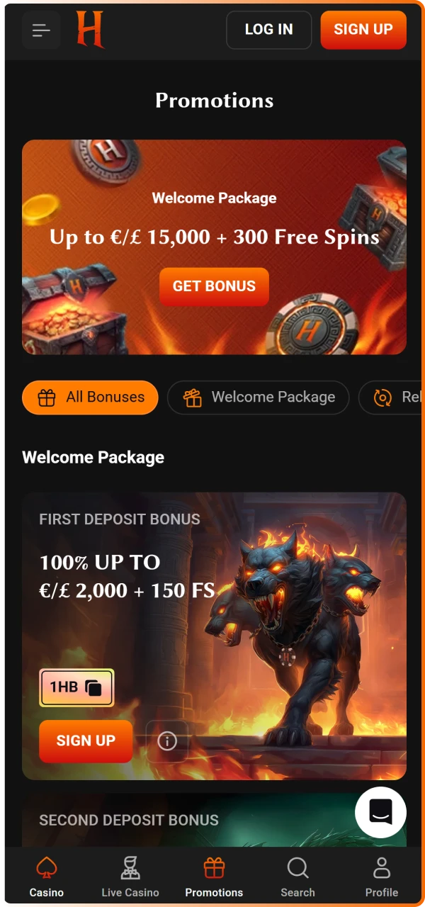 Visit the Hadesbet app promotions tab to claim the latest bonuses and mobile offers.