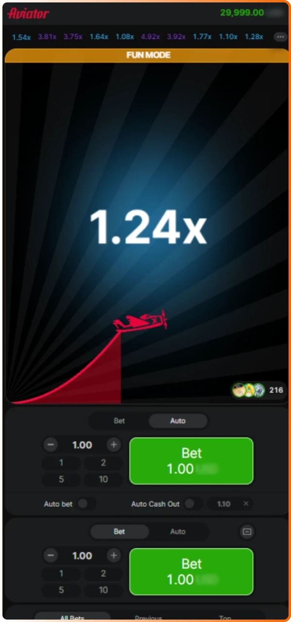 Place your bet and cash out before the plane flies away to secure your multiplier and collect your winnings.