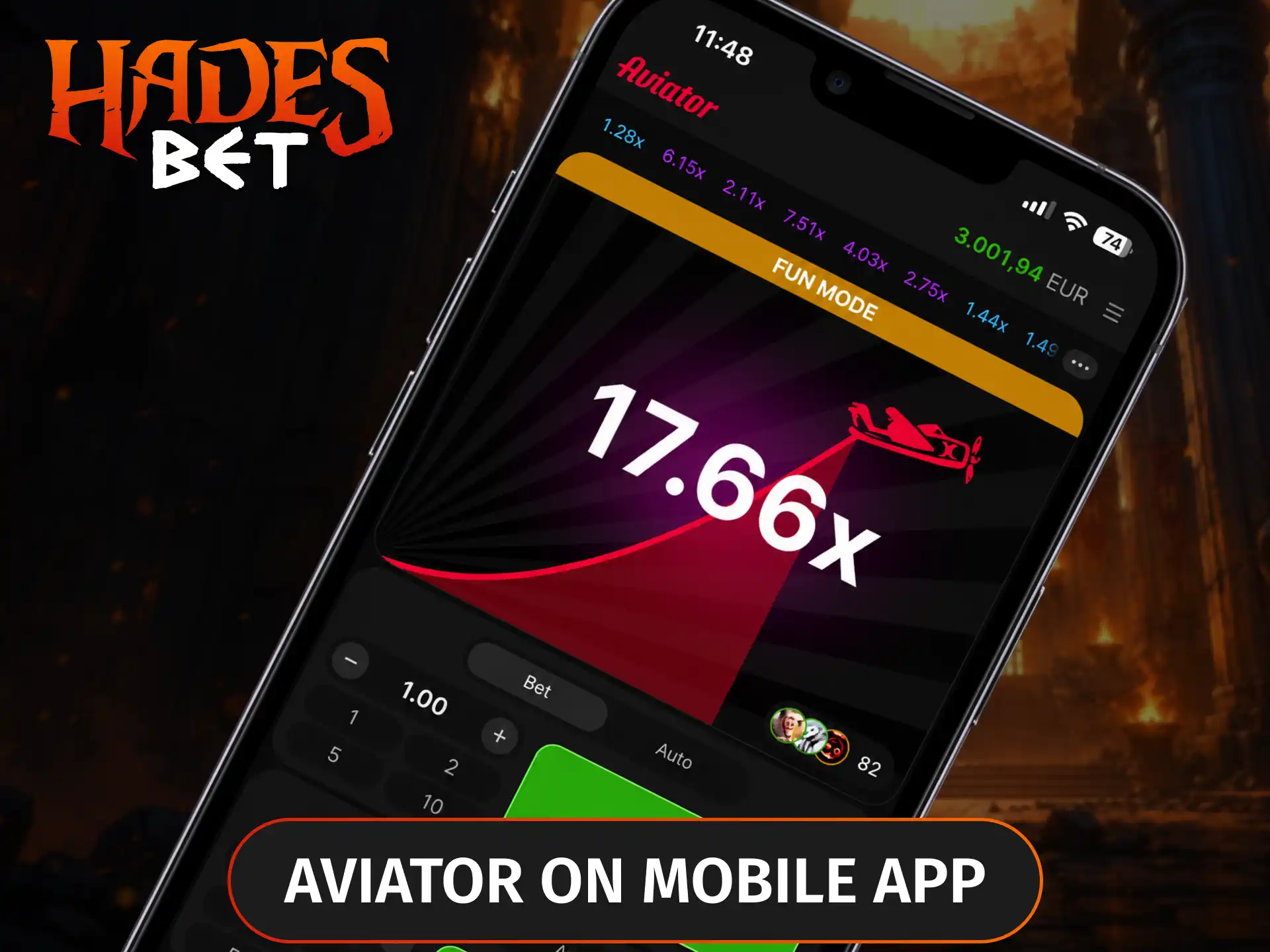 Download the playing Aviator on the Hadesbet mobile app to enjoy smooth crash gaming with touch-optimized controls and instant notifications.
