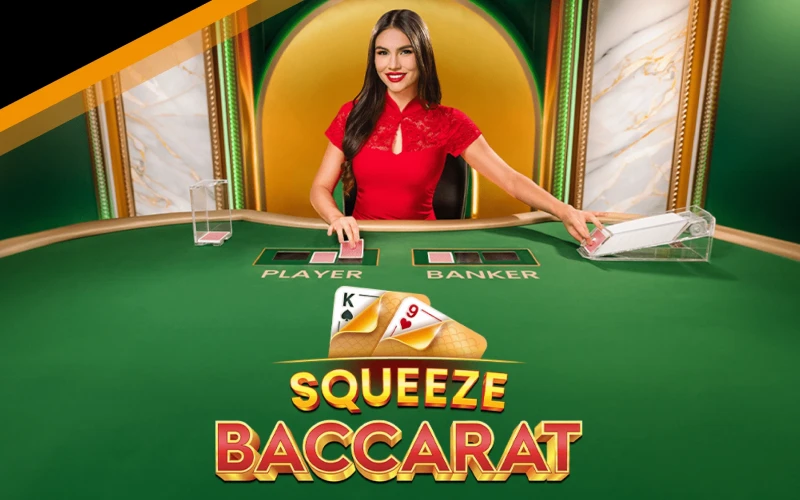 Enjoy the suspense of Baccarat Squeeze where the cards are revealed slowly for maximum excitement.