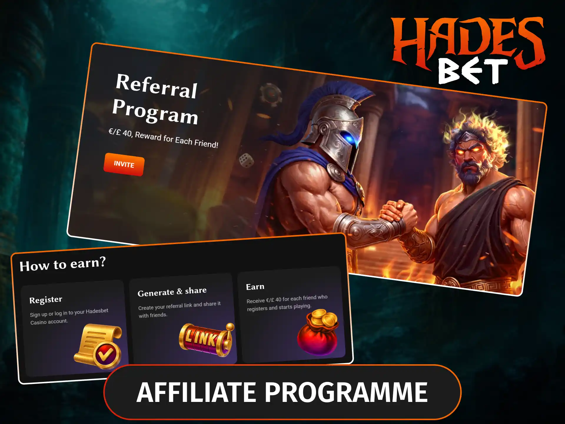 Join the Hadesbet affiliate programme and earn rewards by partnering with a leading brand.
