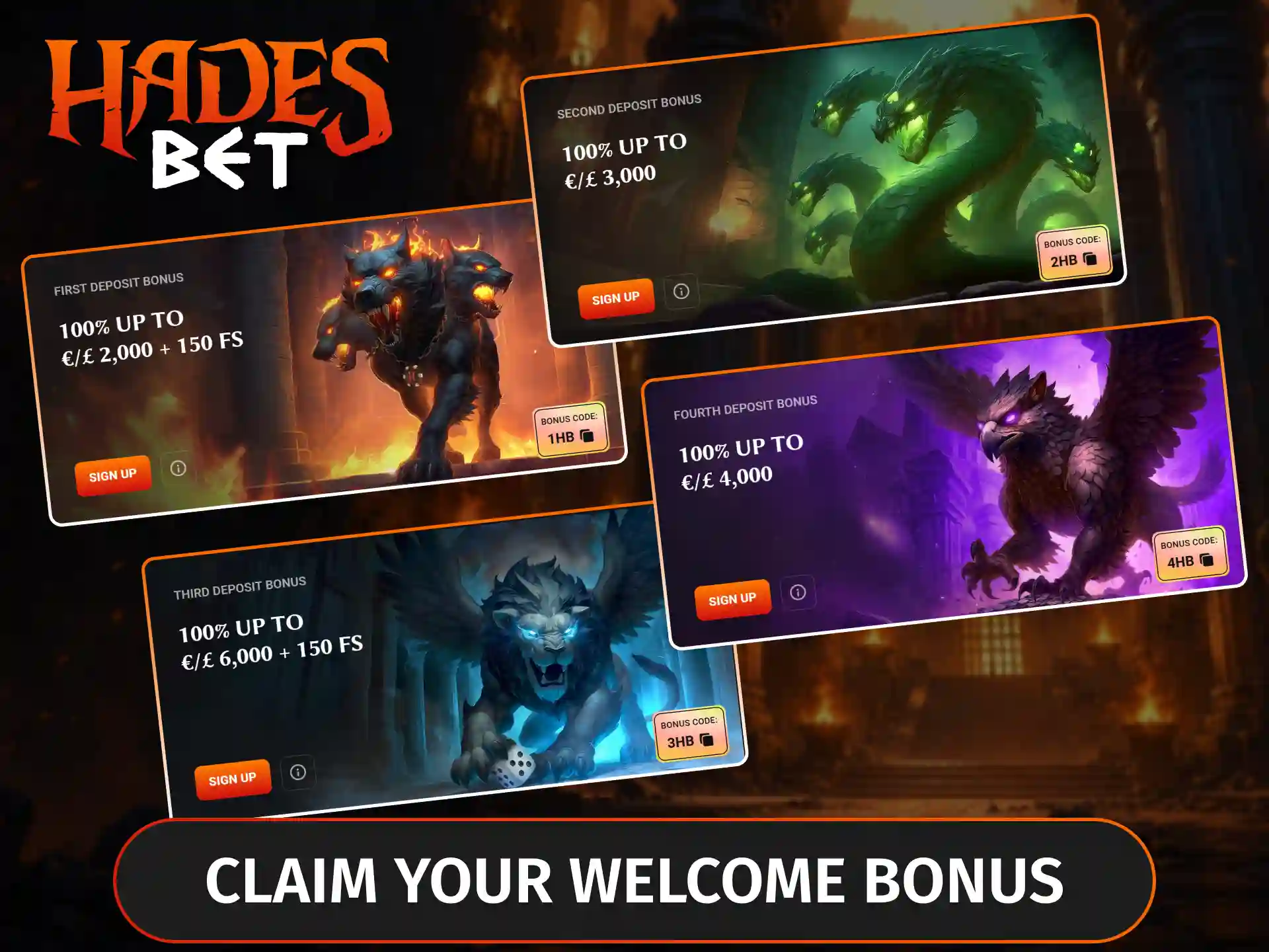 Claim your welcome bonus on the Hadesbet main page to boost your initial gambling balance.
