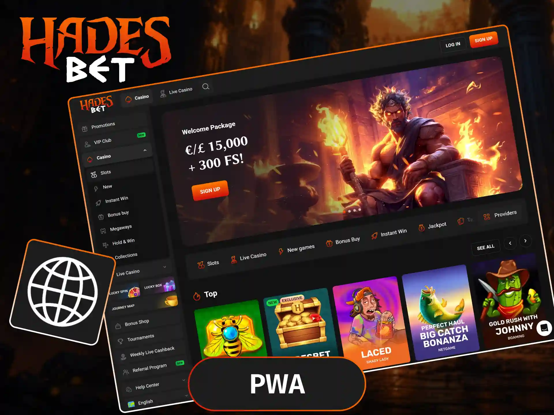 Use the convenient Hadesbet PWA for instant access to sports betting and casino games.