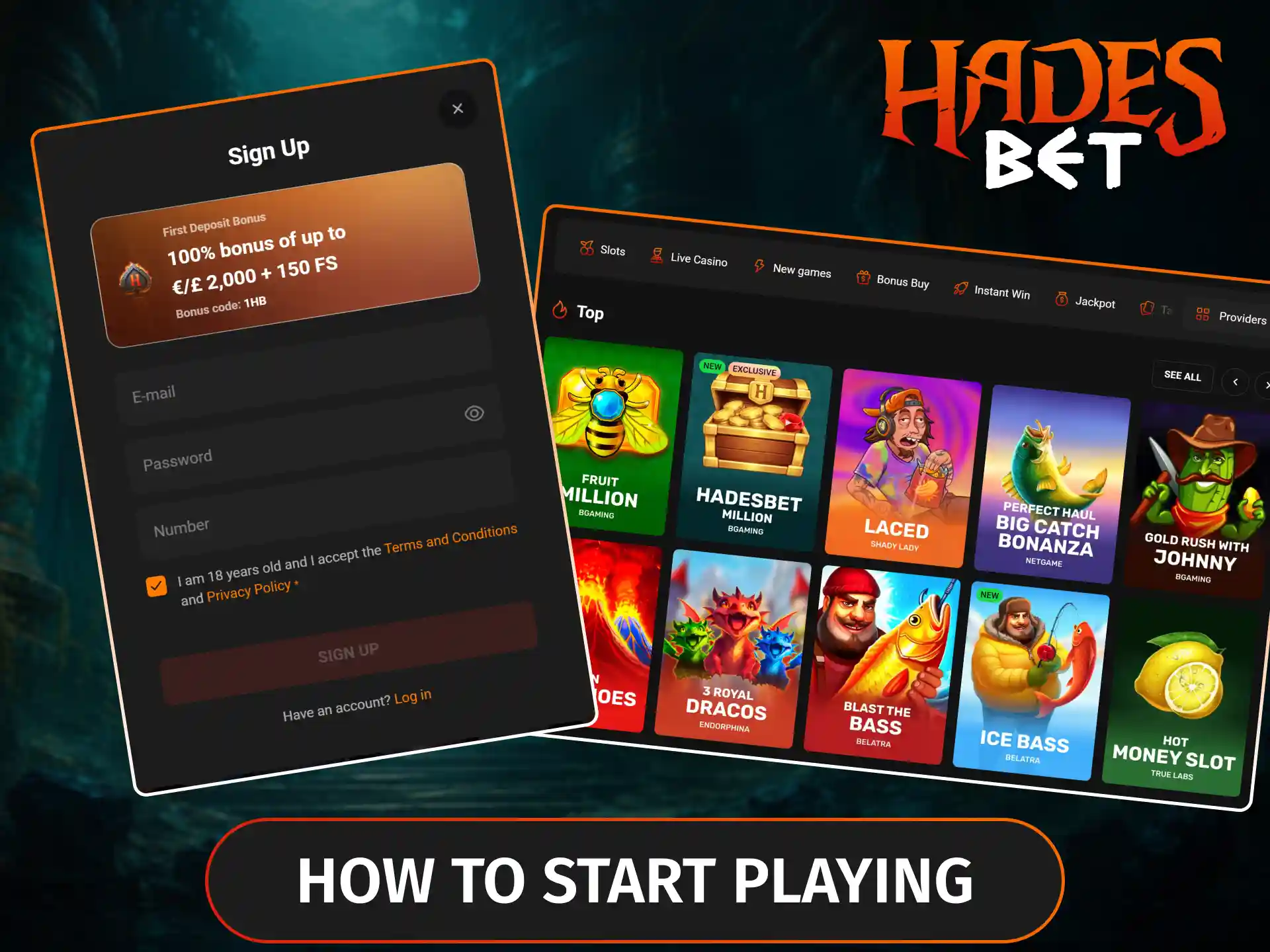 Follow our simple guide on how to start playing and winning at Hadesbet today.