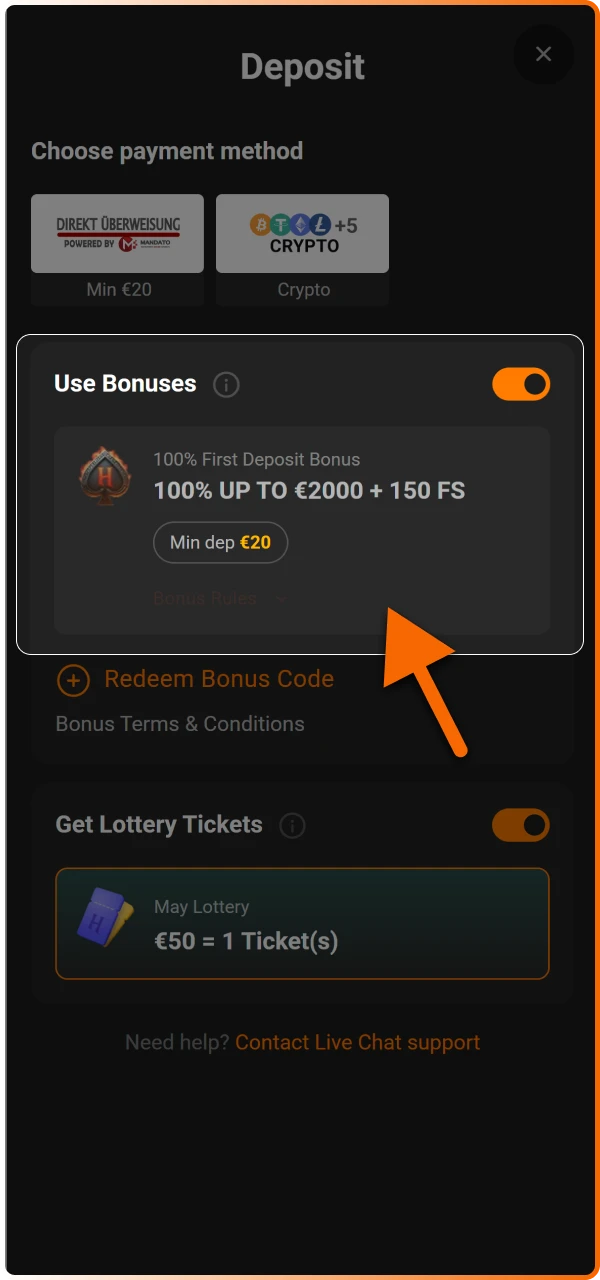 Claim your bonus before you start playing to boost your bankroll with extra funds and free spins.